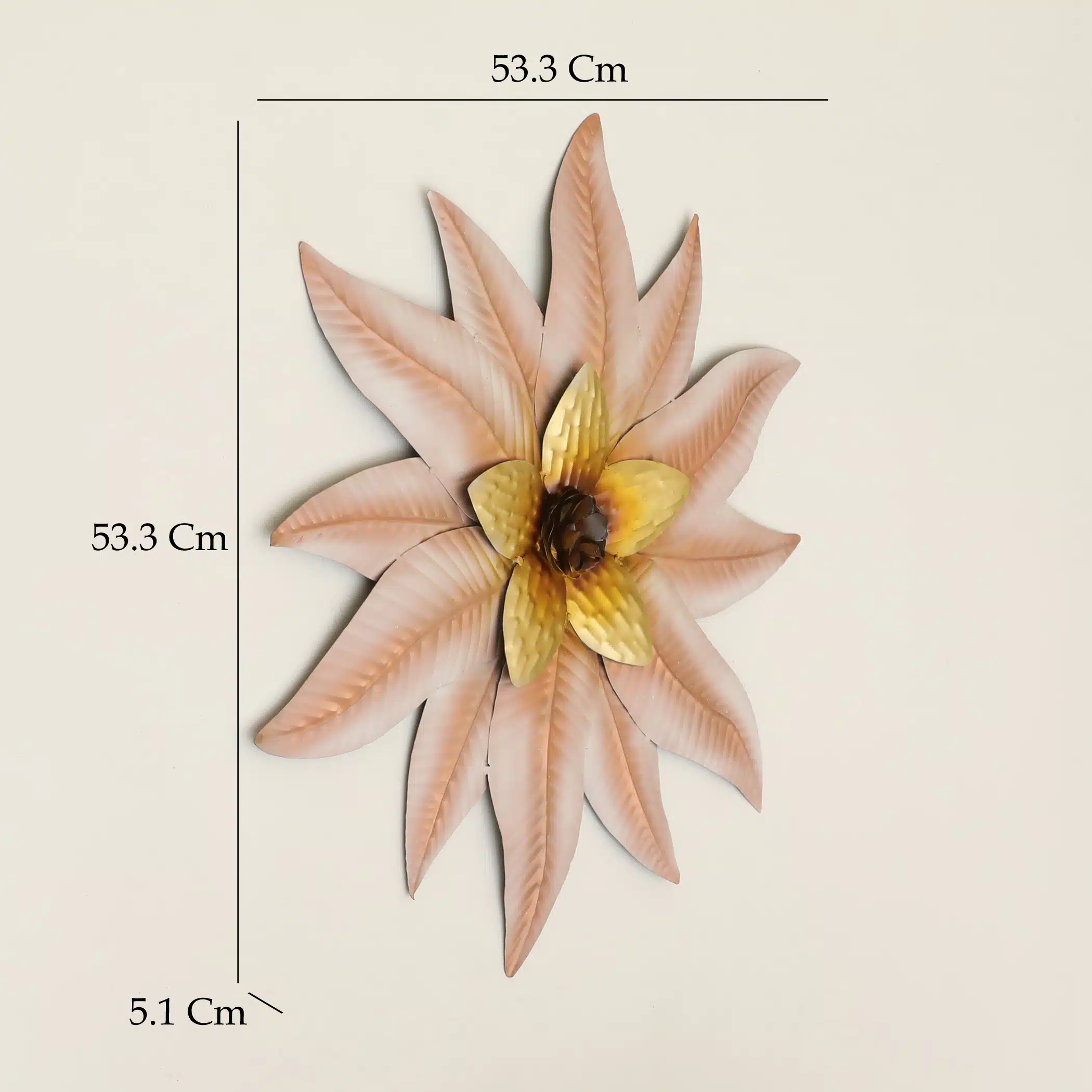 Flower Wall Decor Set of 3 - Ena Metal Floral Wall Art - Image 4