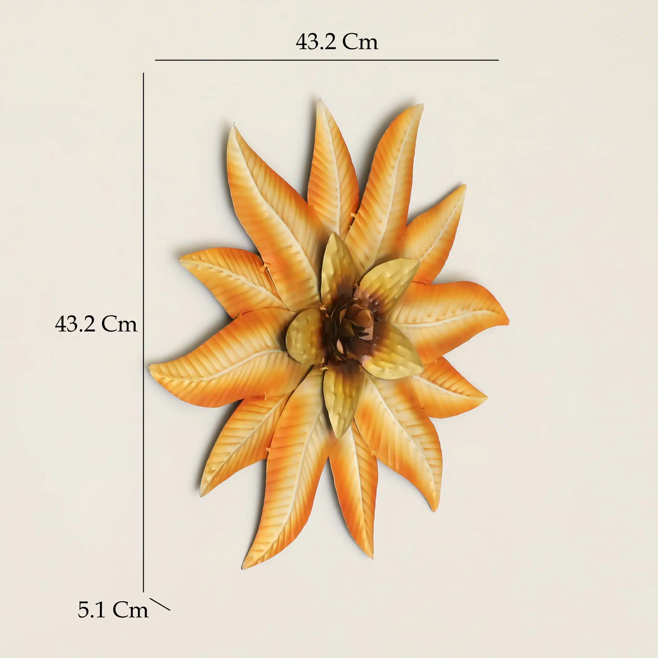 Flower Wall Decor Set of 3 - Ena Metal Floral Wall Art - Image 5