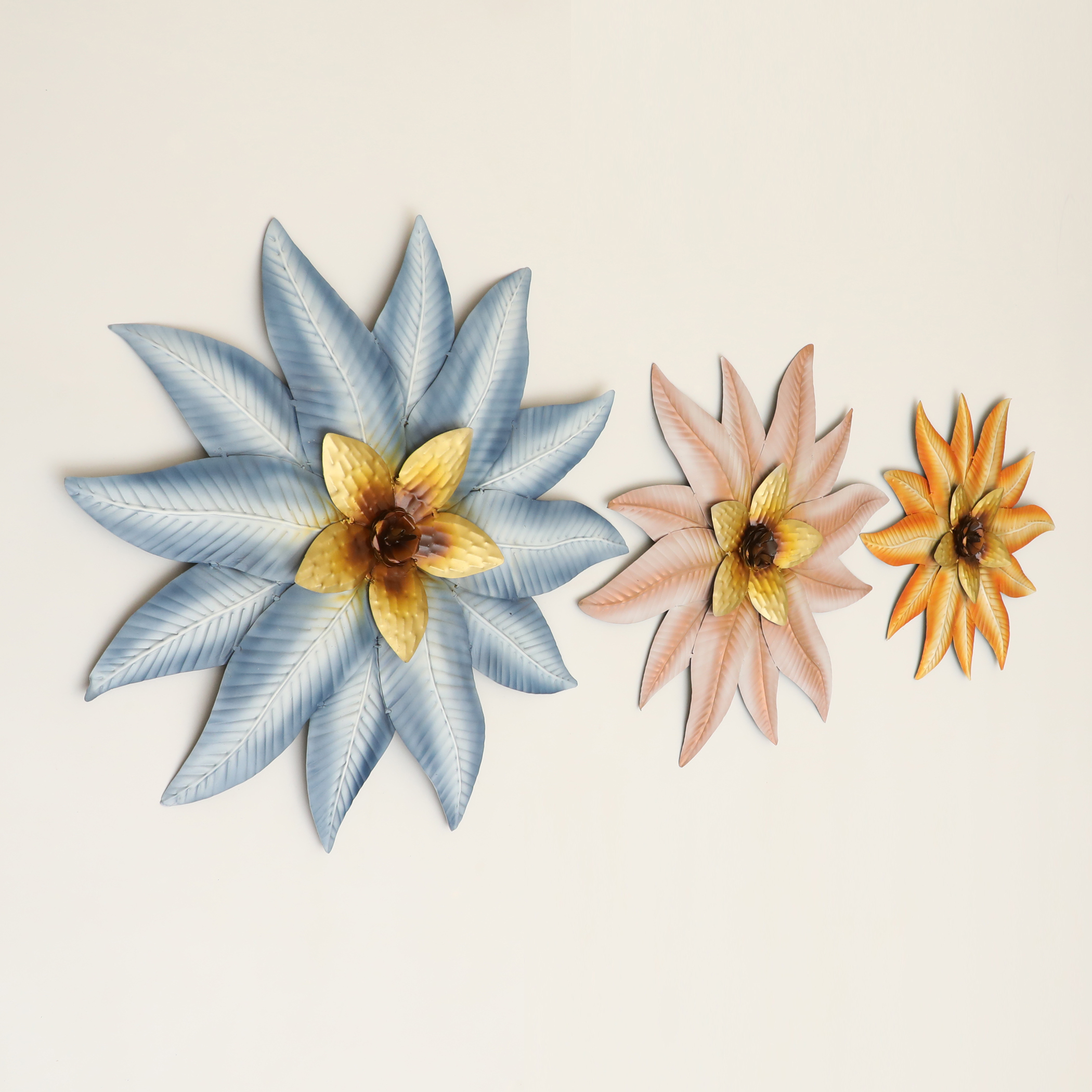 Metal Ena Flower Wall Decor Set of 3 - Image 2