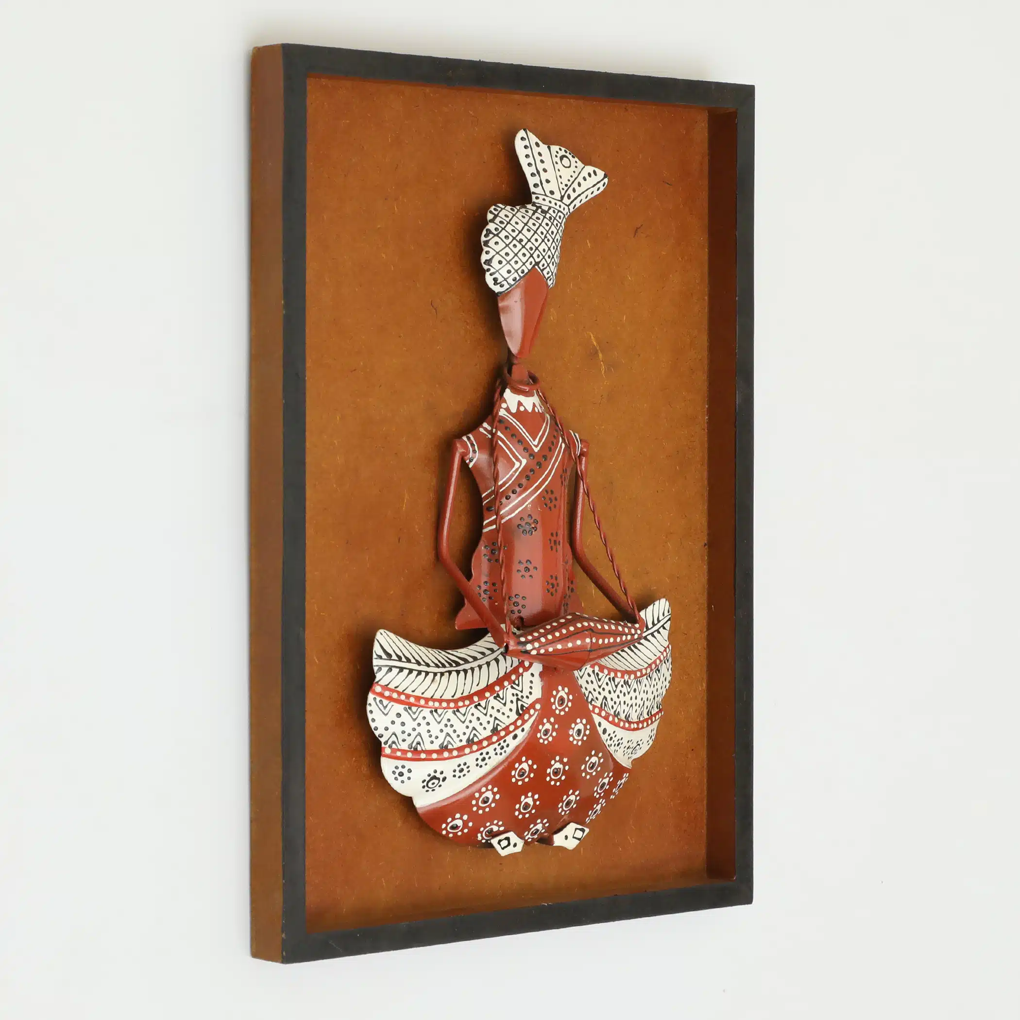 Handpainted Rajasthani Musician Dhol Wall Decor | Swadesi Art - Image 3