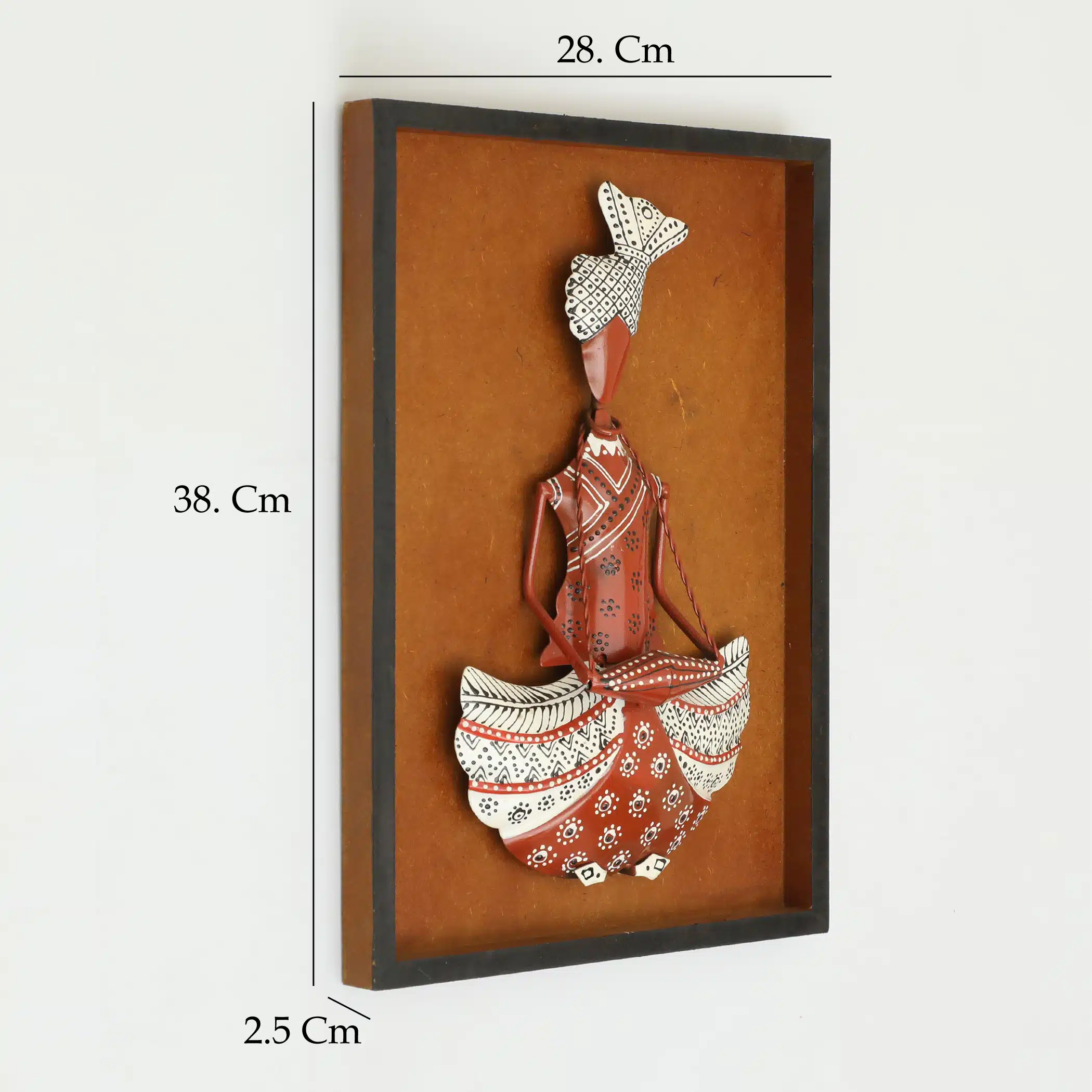Handpainted Rajasthani Musician Dhol Wall Decor | Swadesi Art - Image 4
