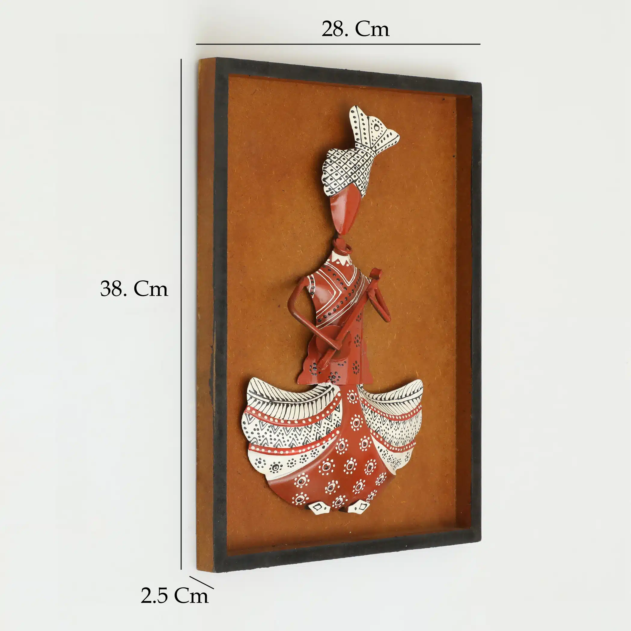 Handcrafted Rajasthani Musician Sitar Wall Decor | Swadesi Art - Image 3
