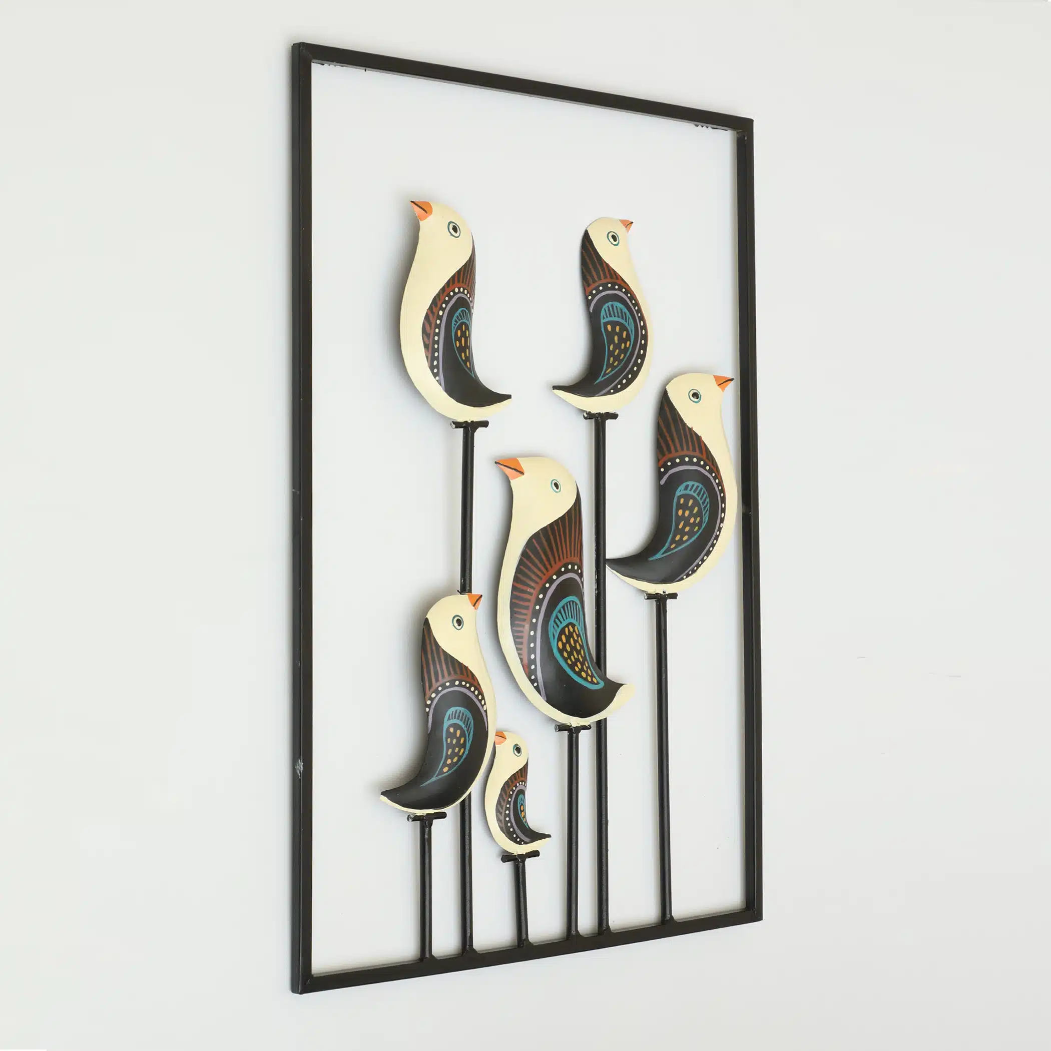 Elegant Ceramic Bird Wall Decor | Handpainted Lois Wall Art - Image 4