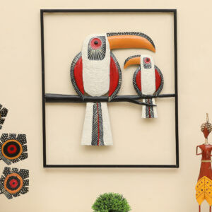 Metal & Ceramic Amore Family Bird Wall Décor