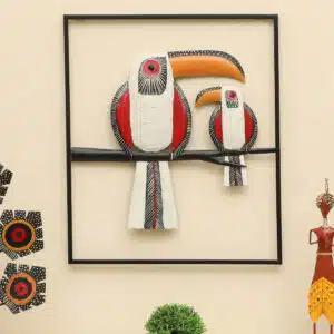 Metal & Ceramic Amore Family Bird Wall Décor