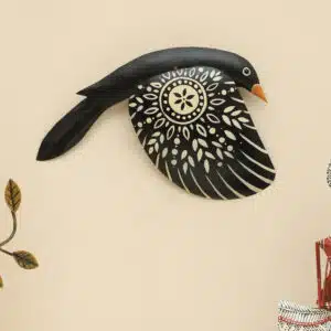 Flying Bird Wall Decor Handpainted Metal Bird Wall Art