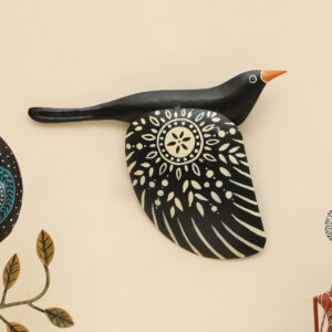 Handpainted Metal Falguni Flying Bird Wall Décor/2