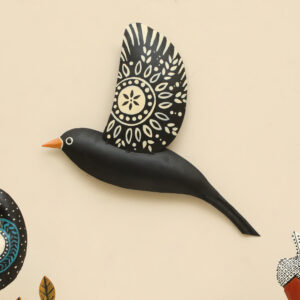 Handpainted Metal Falguni Flying Bird Wall Décor/3