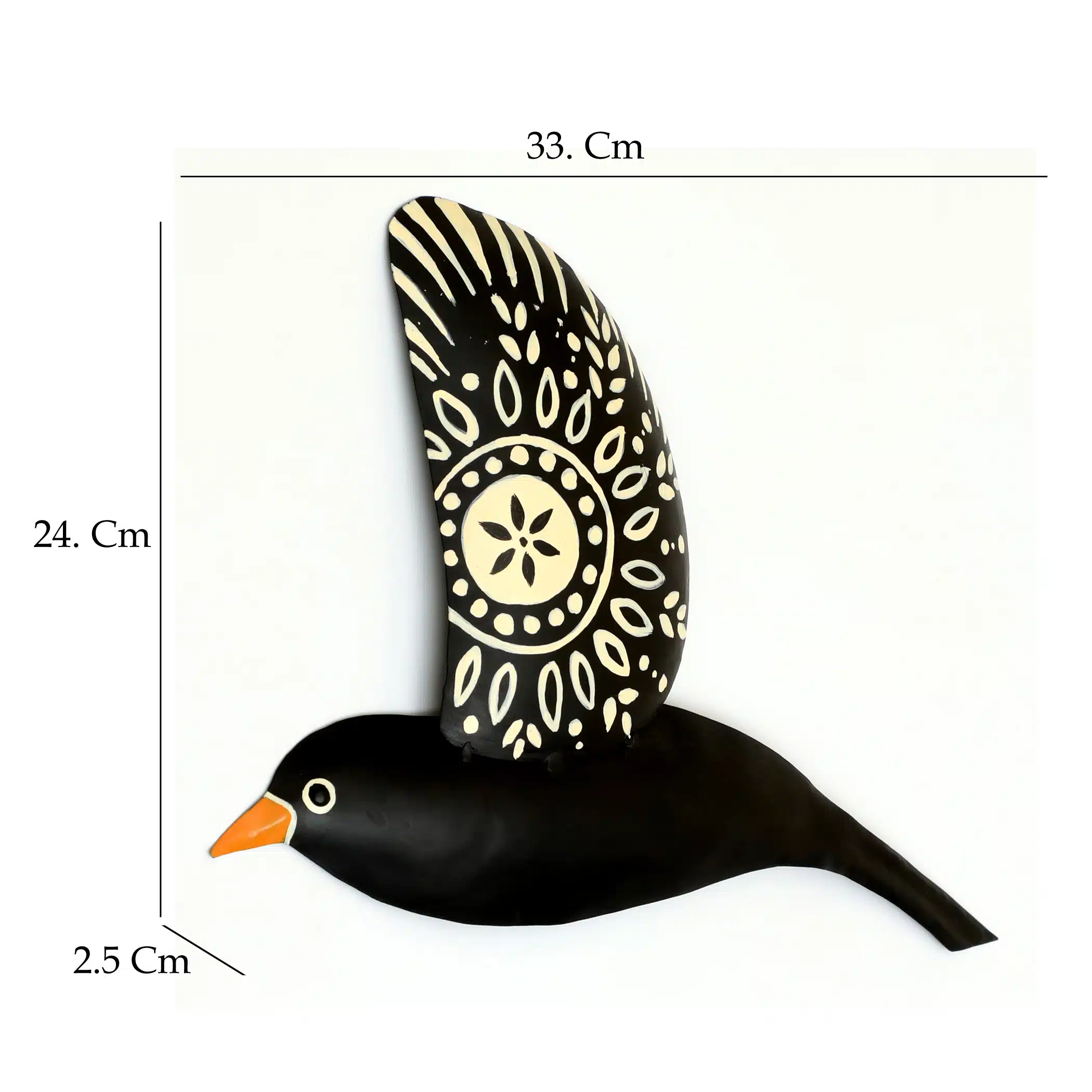 Premium Handpainted Metal Bird Wall Decor | Falguni Flying Bird Art - Image 4