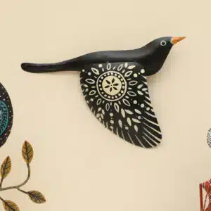Decorative Metal Bird Wall Art Handpainted Flying Bird Decor