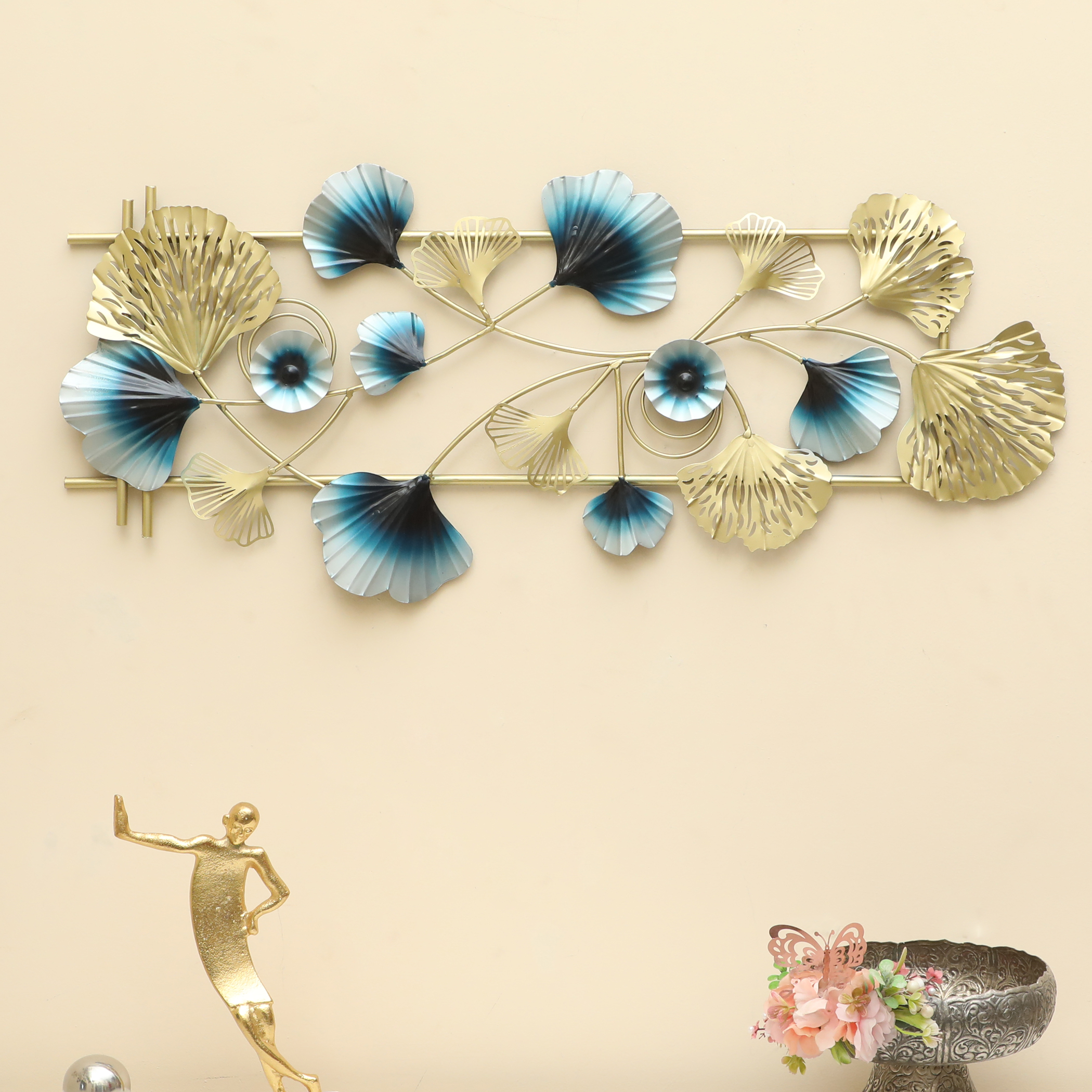 Metal Inika Multi Ginko Wall Decor