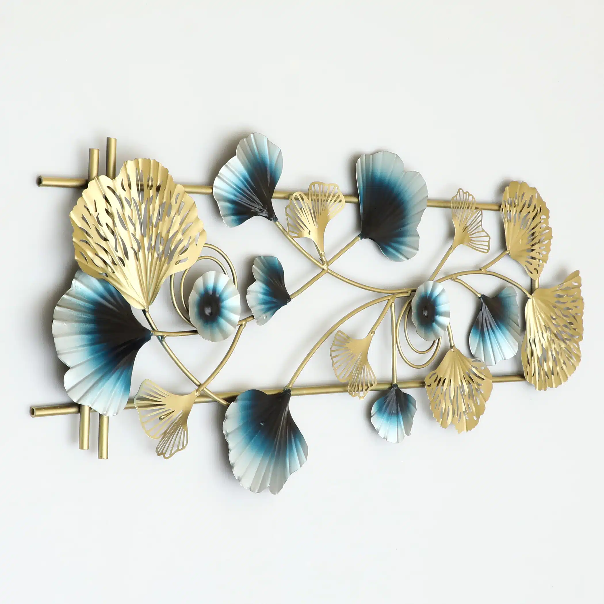 Multi Ginko Wall Decor - Inika Metal Leaf Wall Art - Image 3