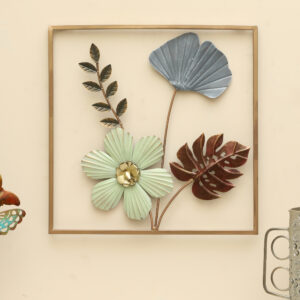 Metal Square Charvi Leaf Wall Frame