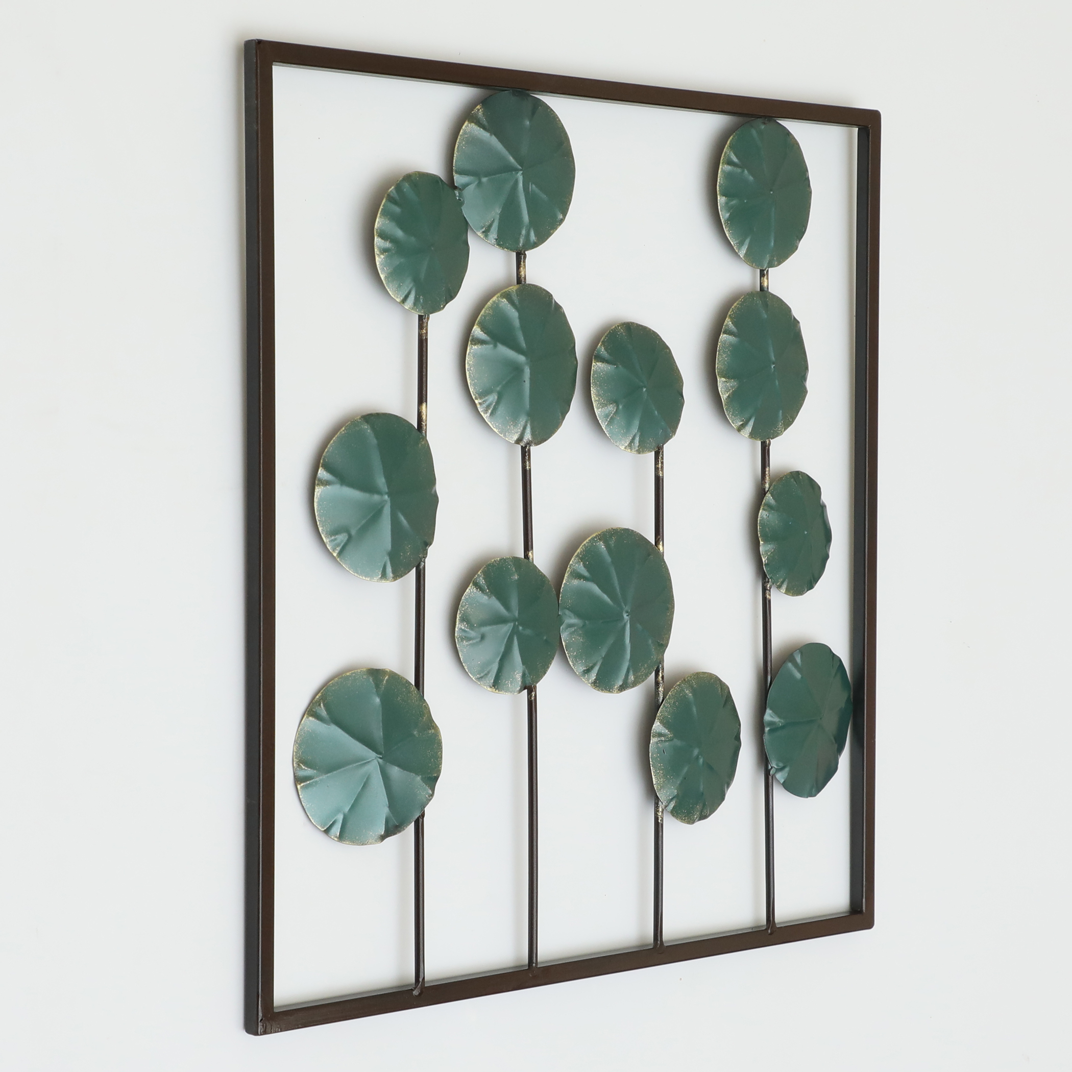 Metal Square Indira Leaf Wall Frame - Image 2
