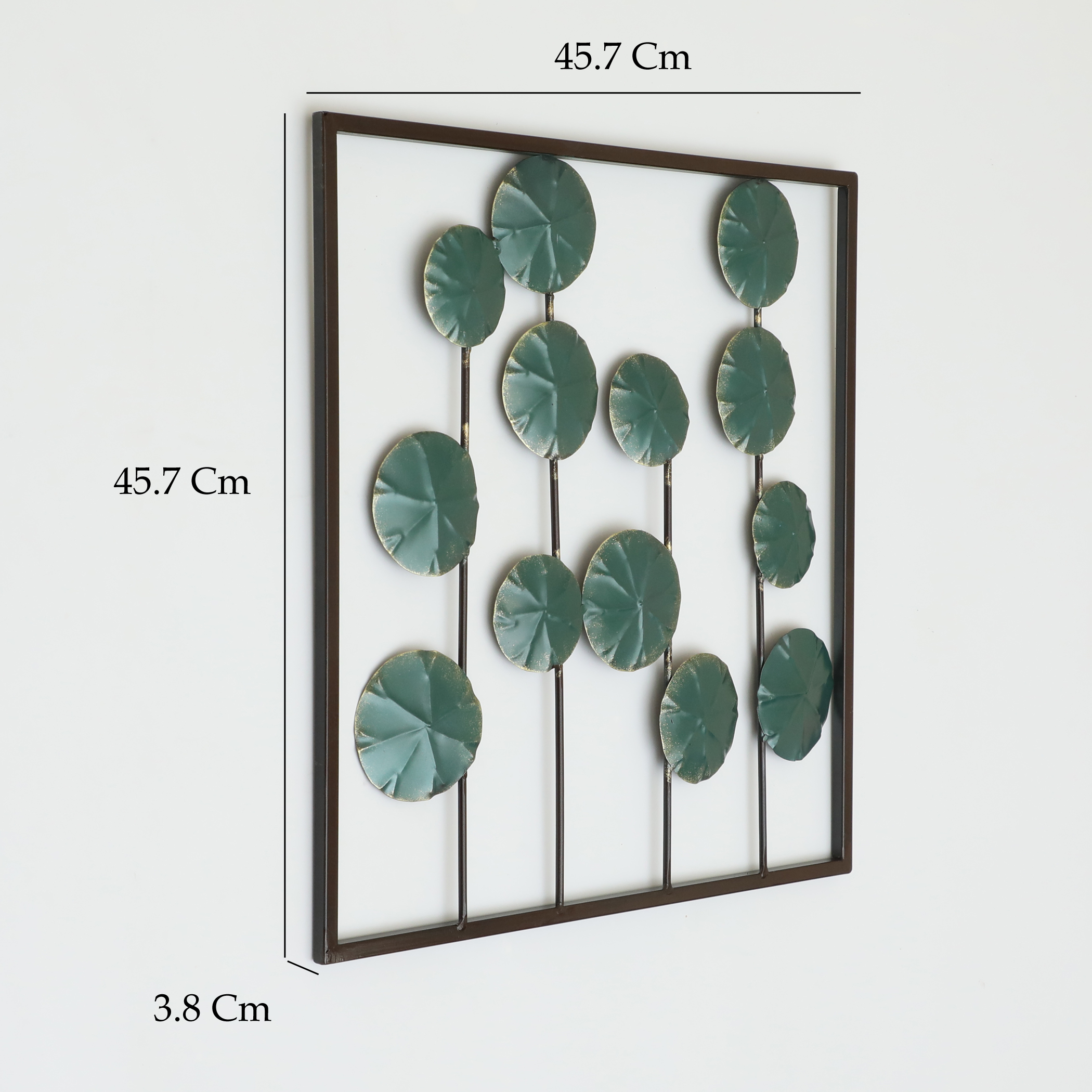 Metal Square Indira Leaf Wall Frame - Image 3