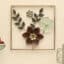 Metal Wall Art for Living Room – Square Flower Wall Decor 18x18 in