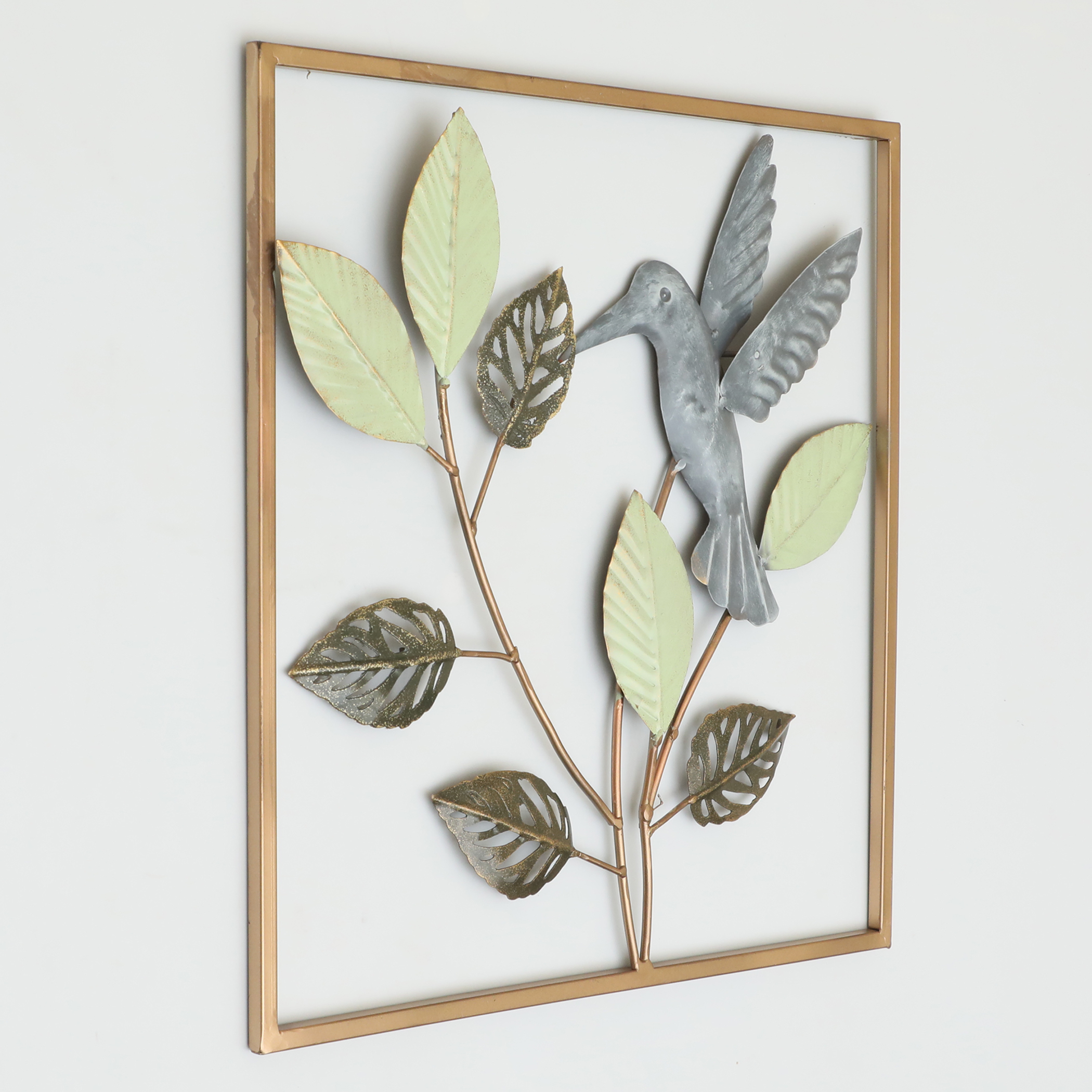 Metal Square Usha Leaf Wall Frame - Image 3