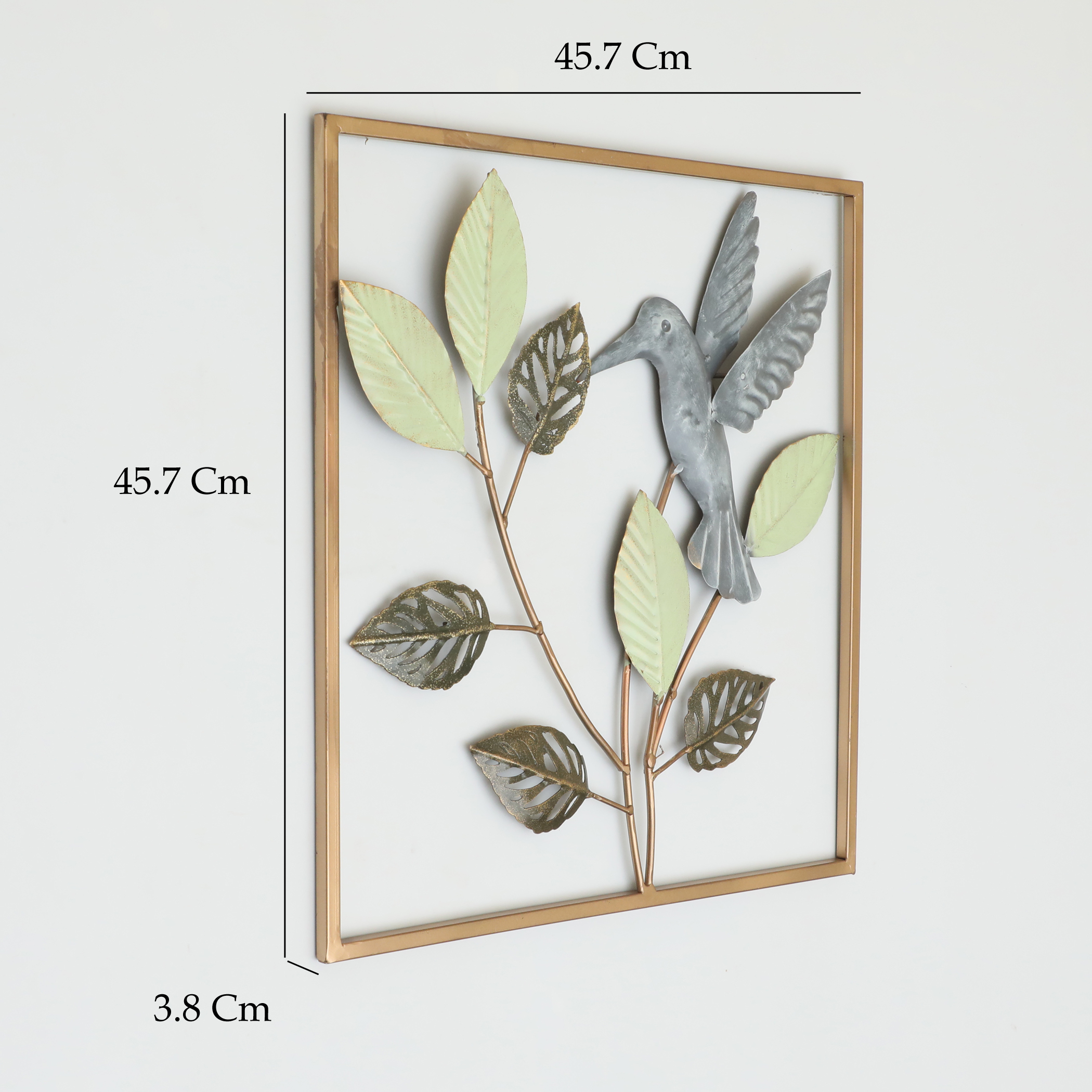 Metal Square Usha Leaf Wall Frame - Image 2