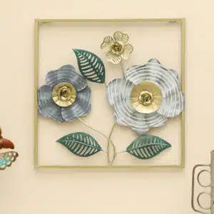 Metal Leaf Wall Art – Usha Square Wall Frame