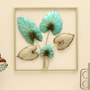 Metal Square Anika Leaf Wall Frame