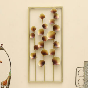 Metal Rectangular Falguni Leaf Wall Frame
