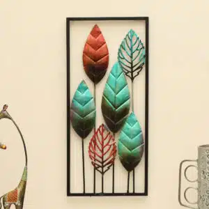 Metal Rectangular Kinjal Leaf Wall Frame