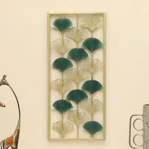 Ginko Leaf Wall Frame - Rian Bunch Rectangular Metal Decor