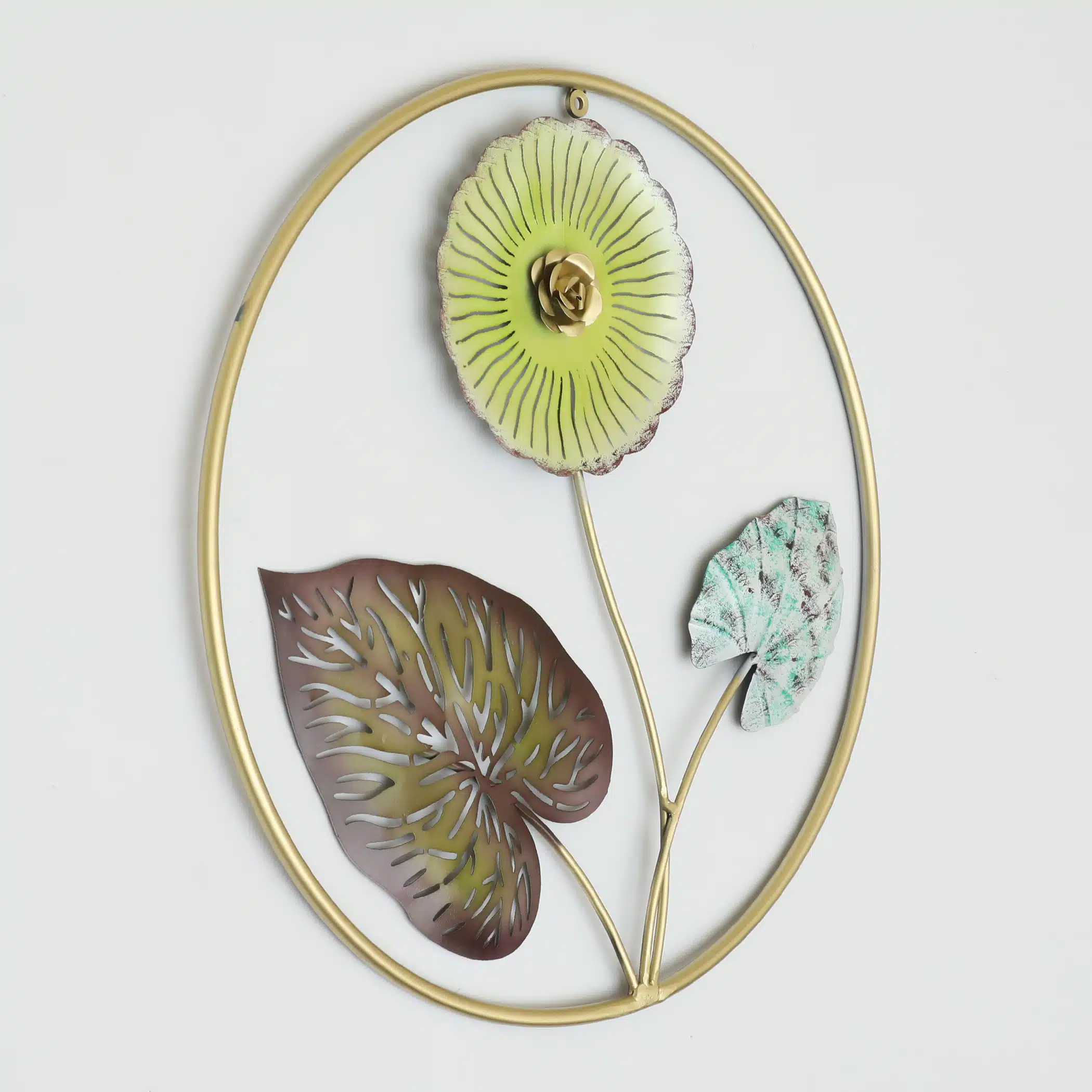 Metal Round Dalvir Leaf Wall Frame - Image 3