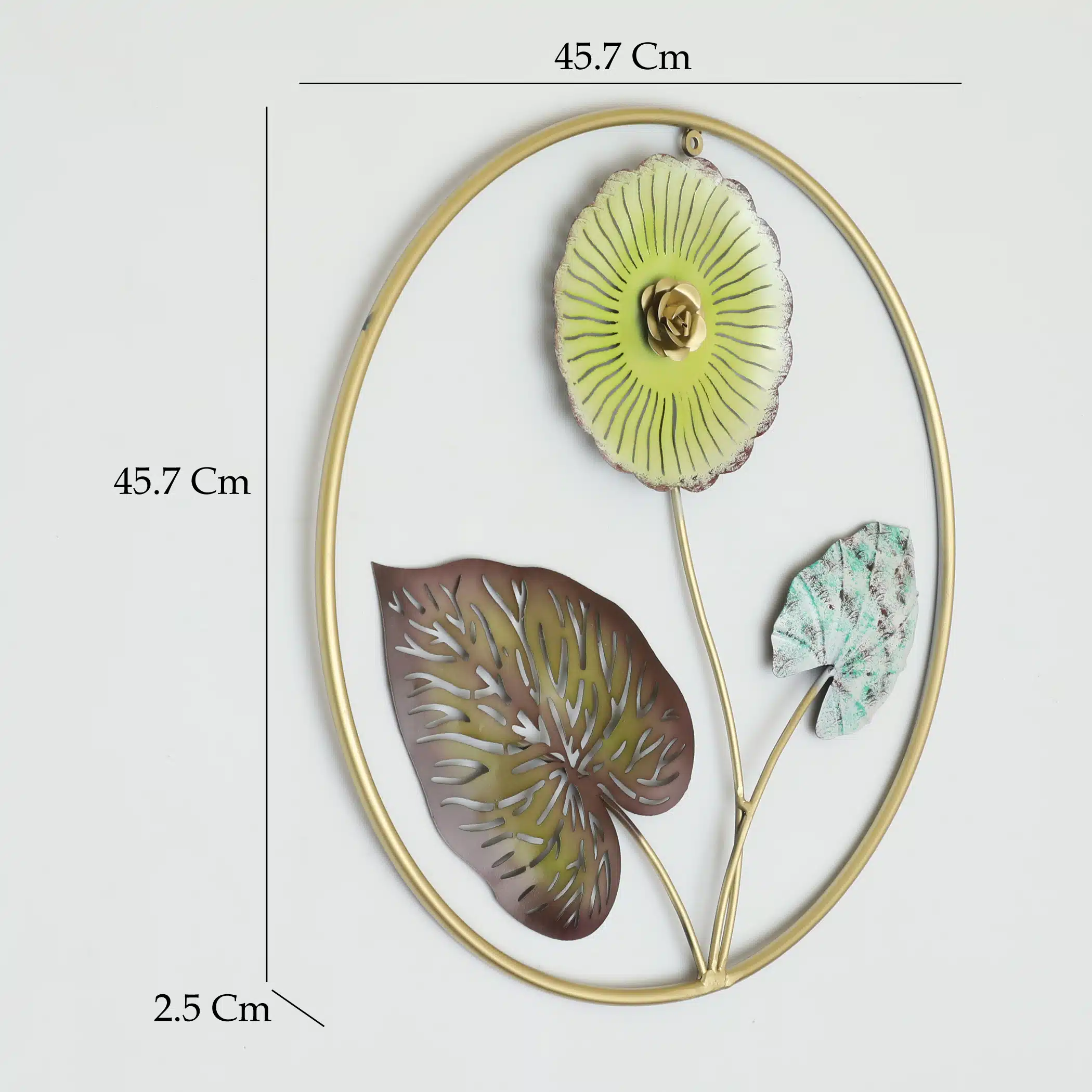 Metal Round Dalvir Leaf Wall Frame - Image 2
