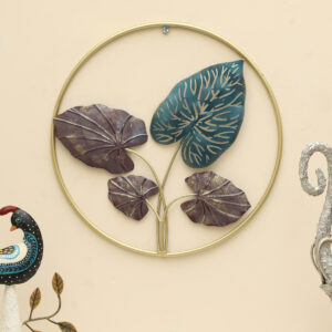 Metal Round Divit Leaf Wall Frame
