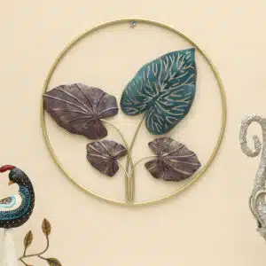 Metal Round Divit Leaf Wall Frame
