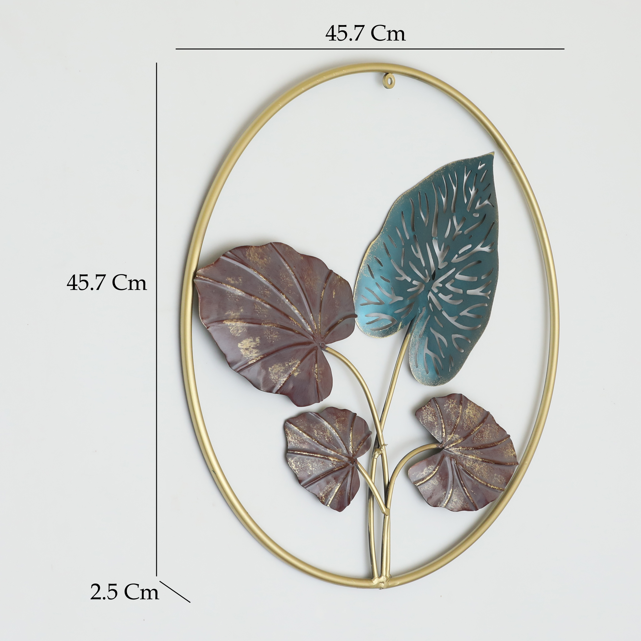 Metal Round Divit Leaf Wall Frame - Image 2