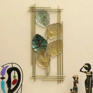 Metal Leaf Wall Decor – Teo Handcrafted Multicolor Wall Art
