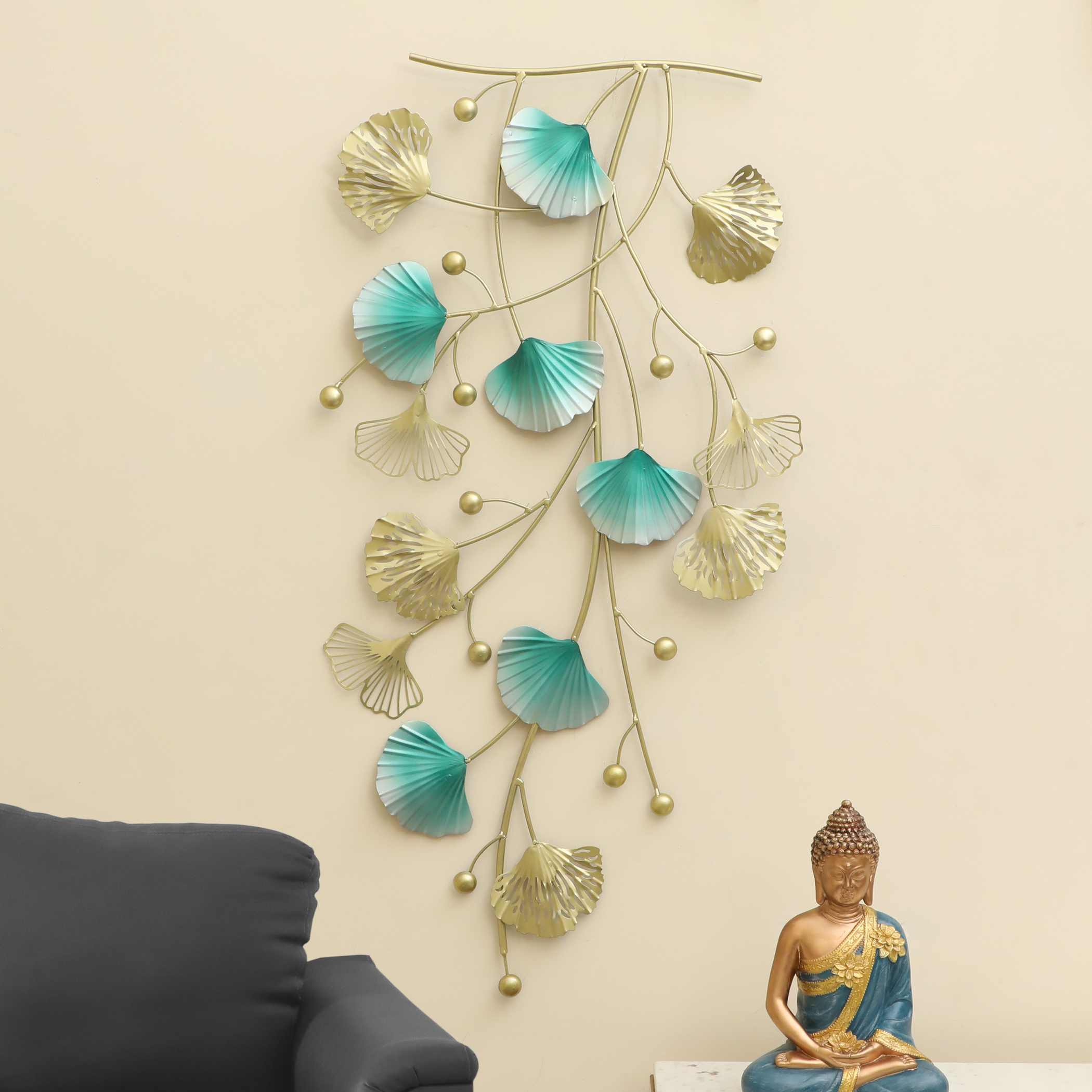 Metal Harlow Ginko Leaf Wall Decor
