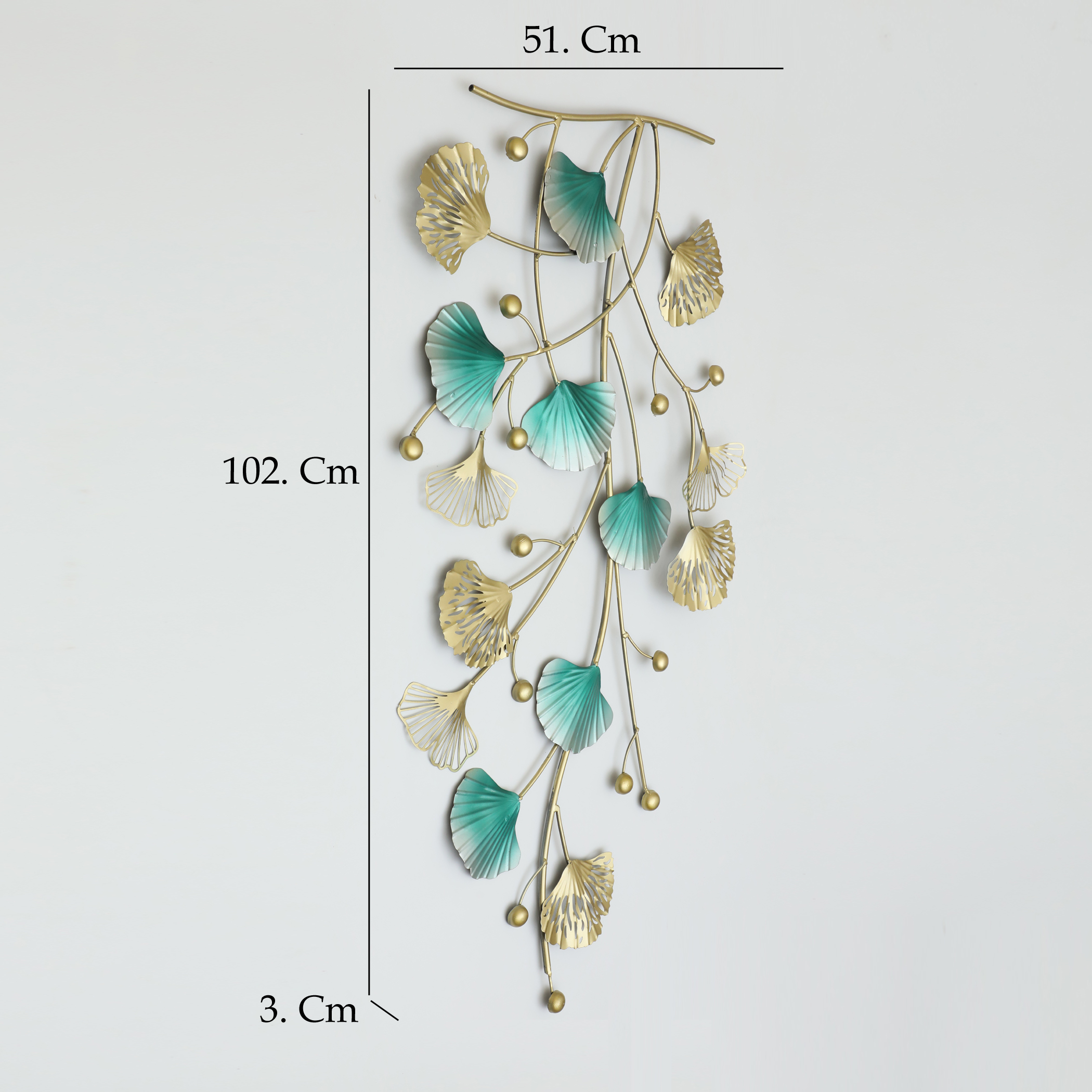 Metal Harlow Ginko Leaf Wall Decor - Image 2