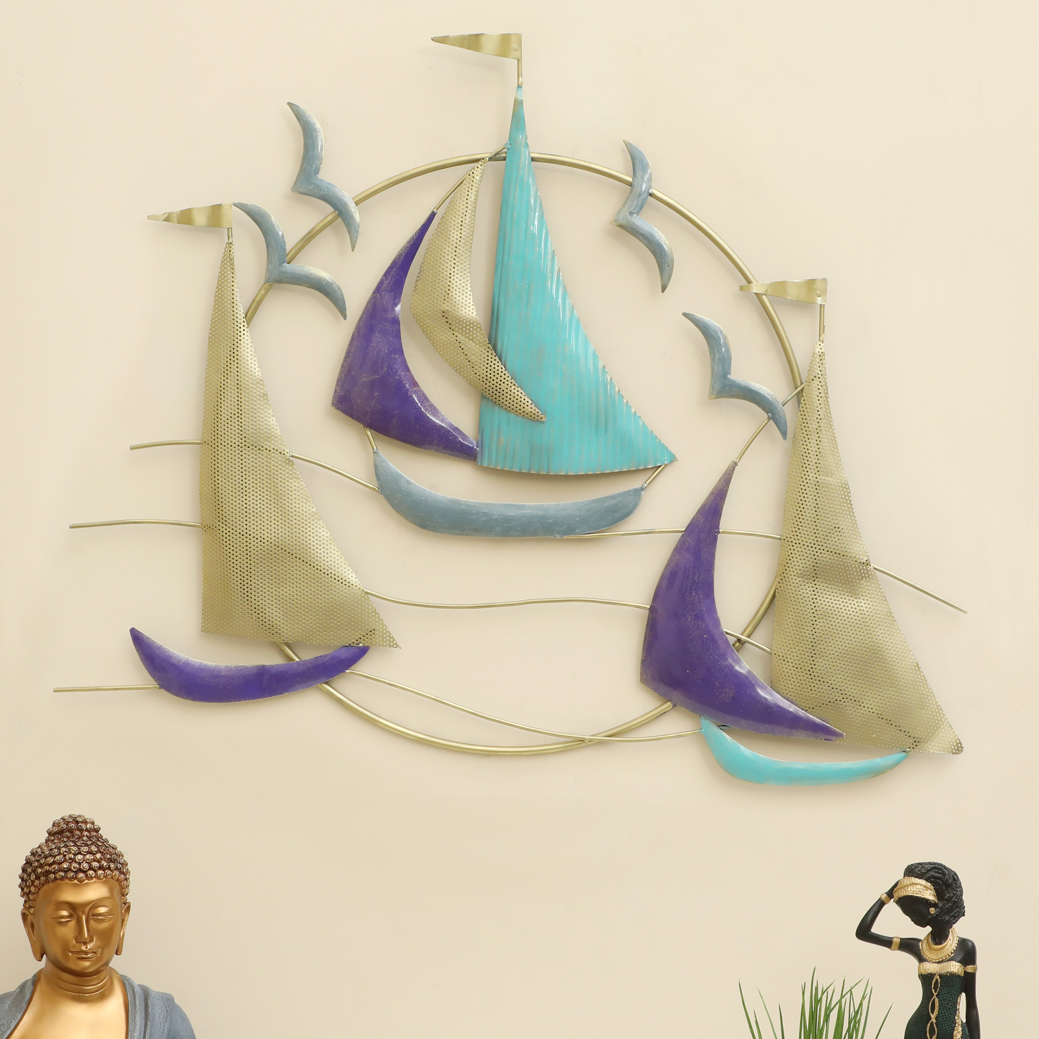 Metal Aspen Boat Wall Decor