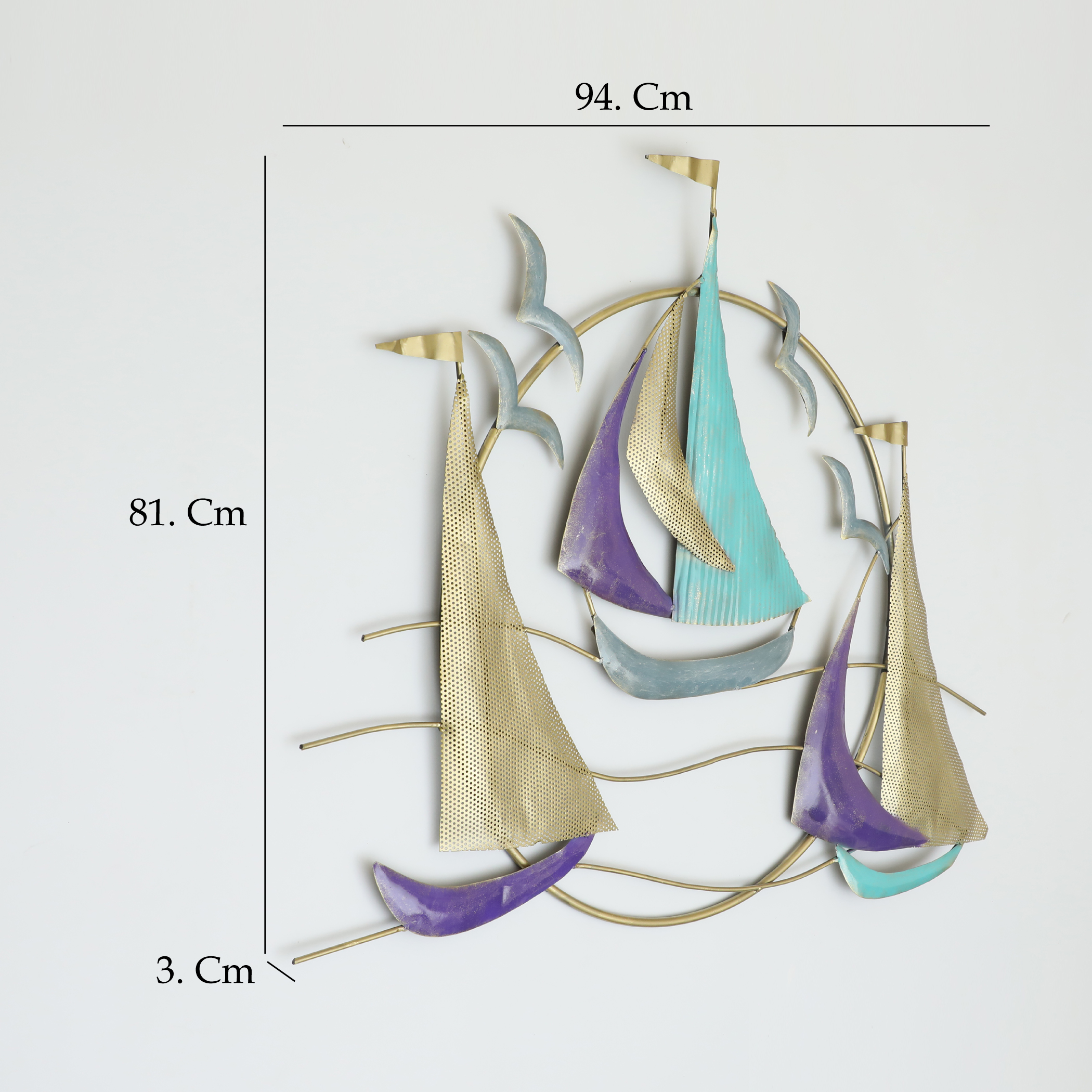 Metal Aspen Boat Wall Decor - Image 2