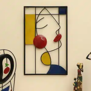 Modern Metal Wall Decor – Koto Female, Multicolor