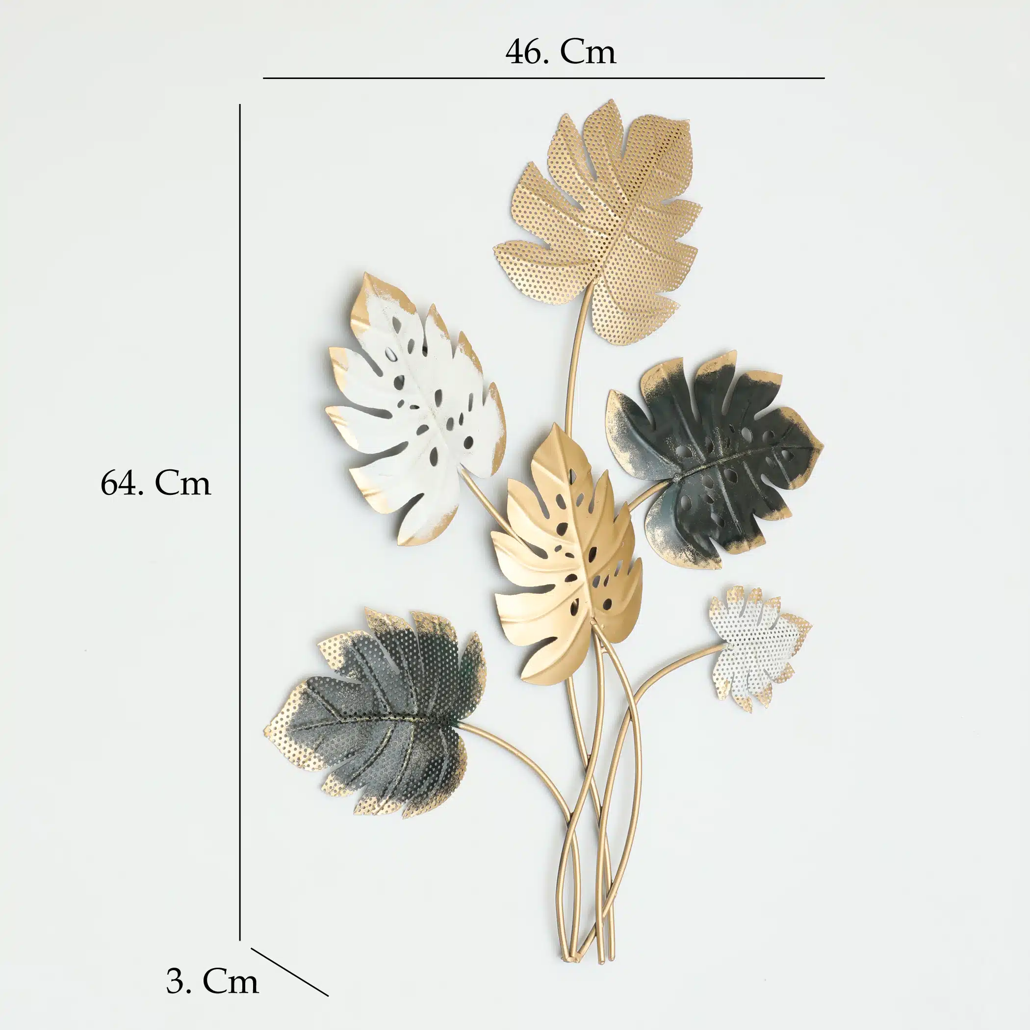 Ginko Bunch Wall Decor - Ella Metal Leaf Wall Hanging - Image 2
