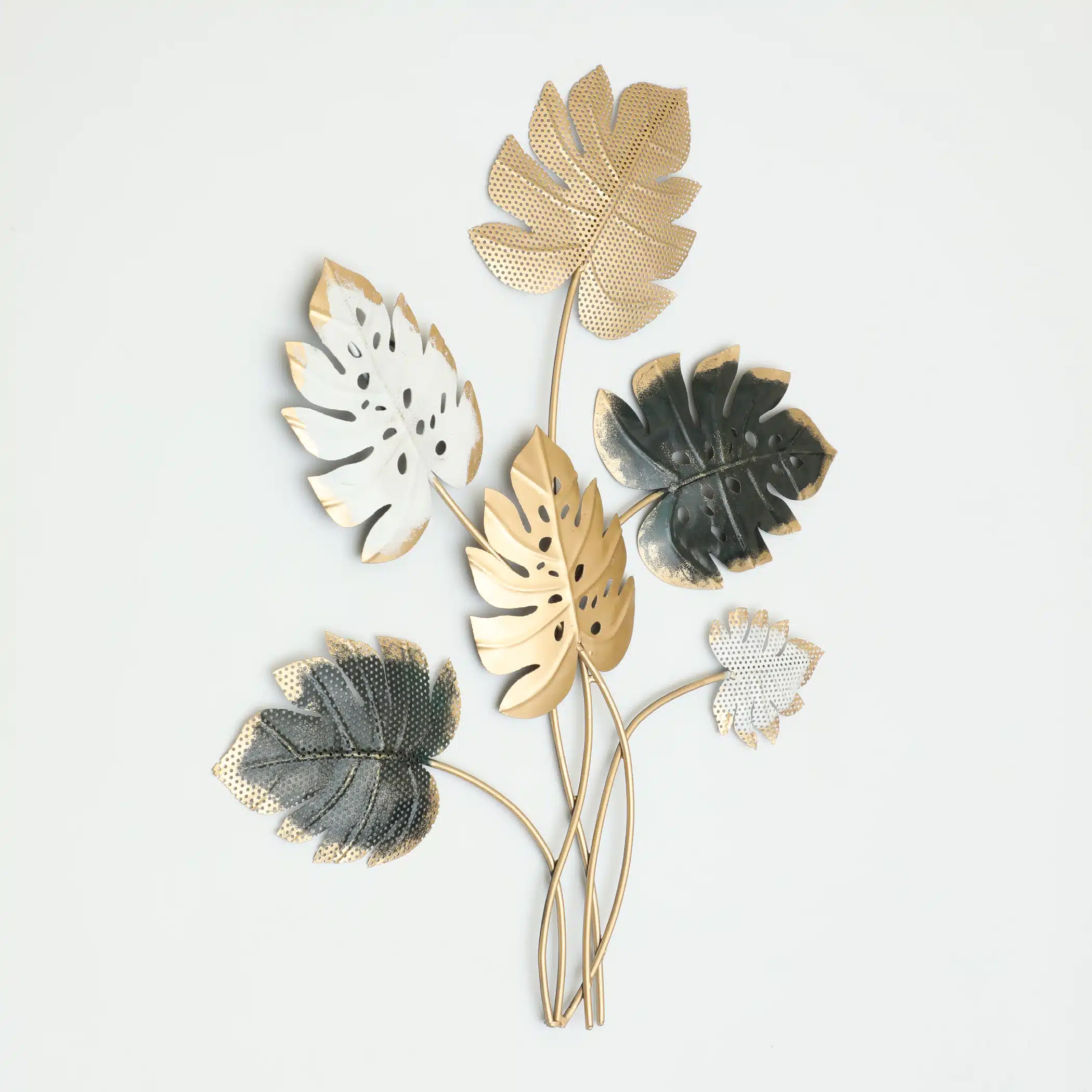 Ginko Bunch Wall Decor - Ella Metal Leaf Wall Hanging - Image 3
