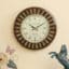 Luca Wooden Wall Clock with Decorative Sunburst Wooden Frame