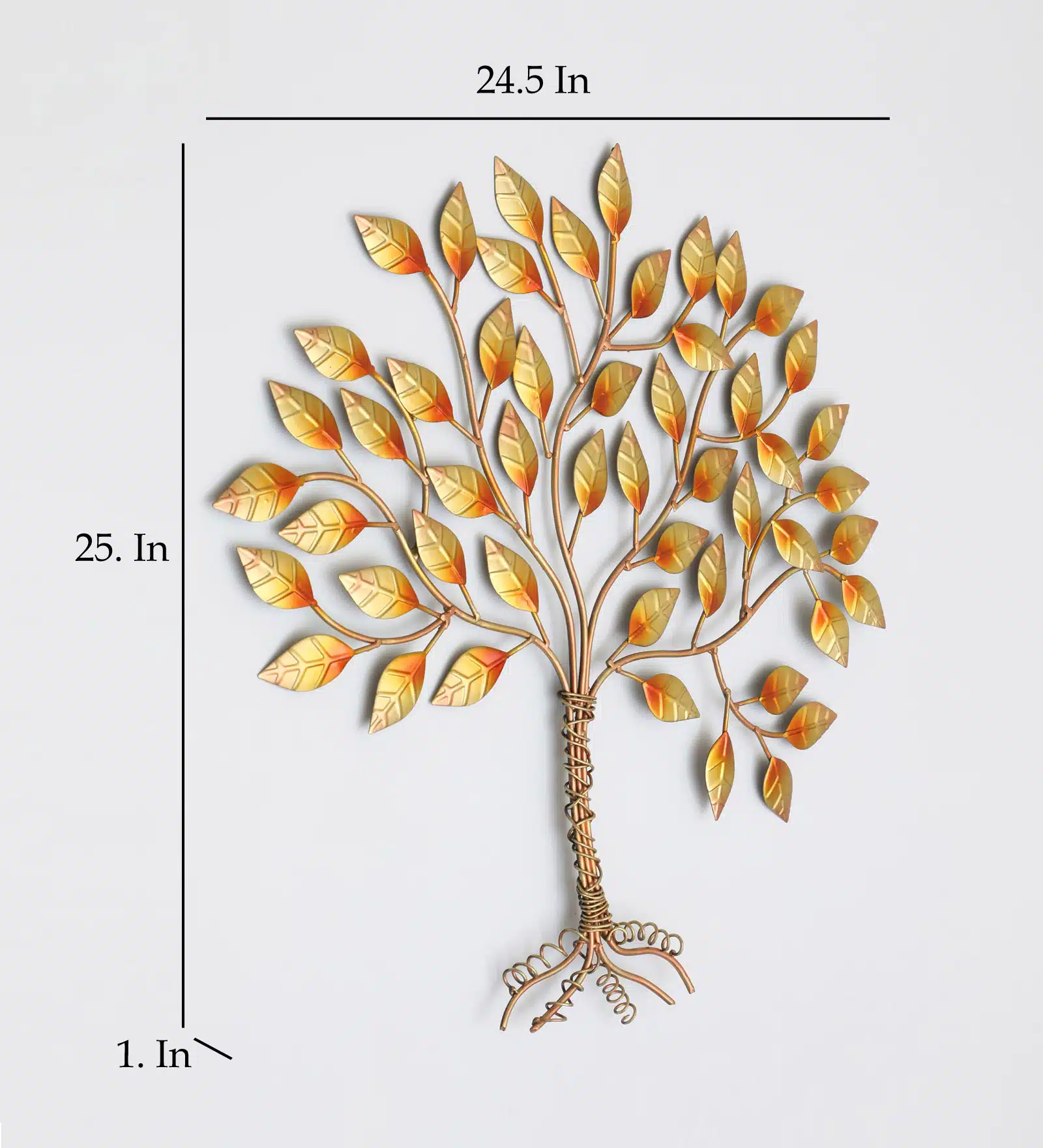 Tree of Life Wall Hanging – Darshi Golden Metal Wall Art - Image 3