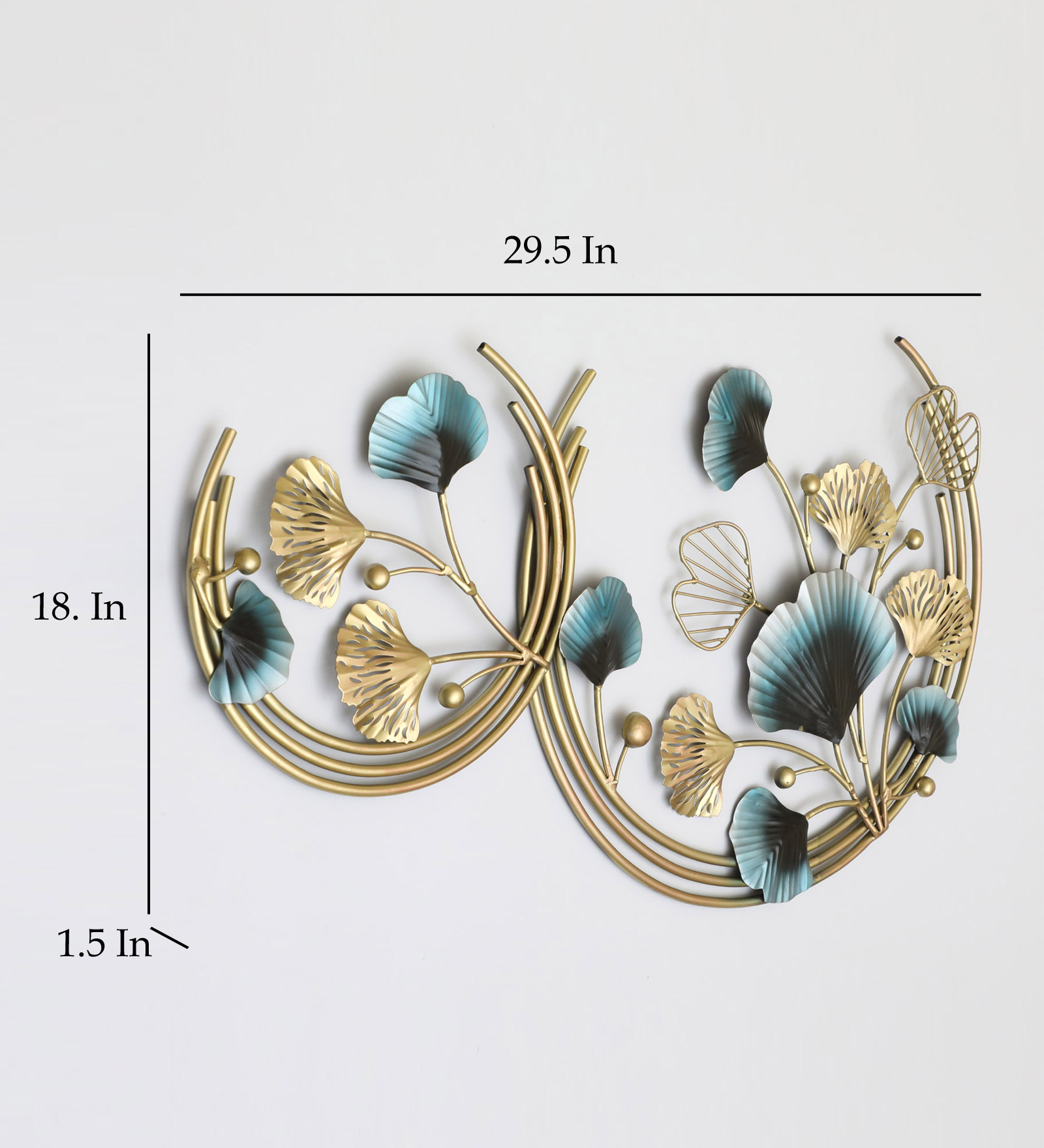 Metal Tyra Leaf Wall Decor - Image 2