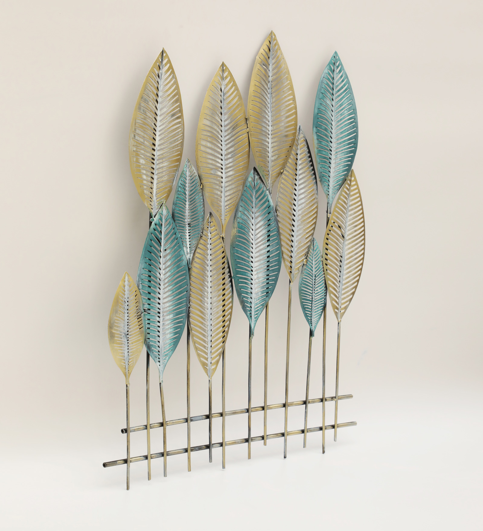 Metal Yara Leaves Wall Decor - Image 2