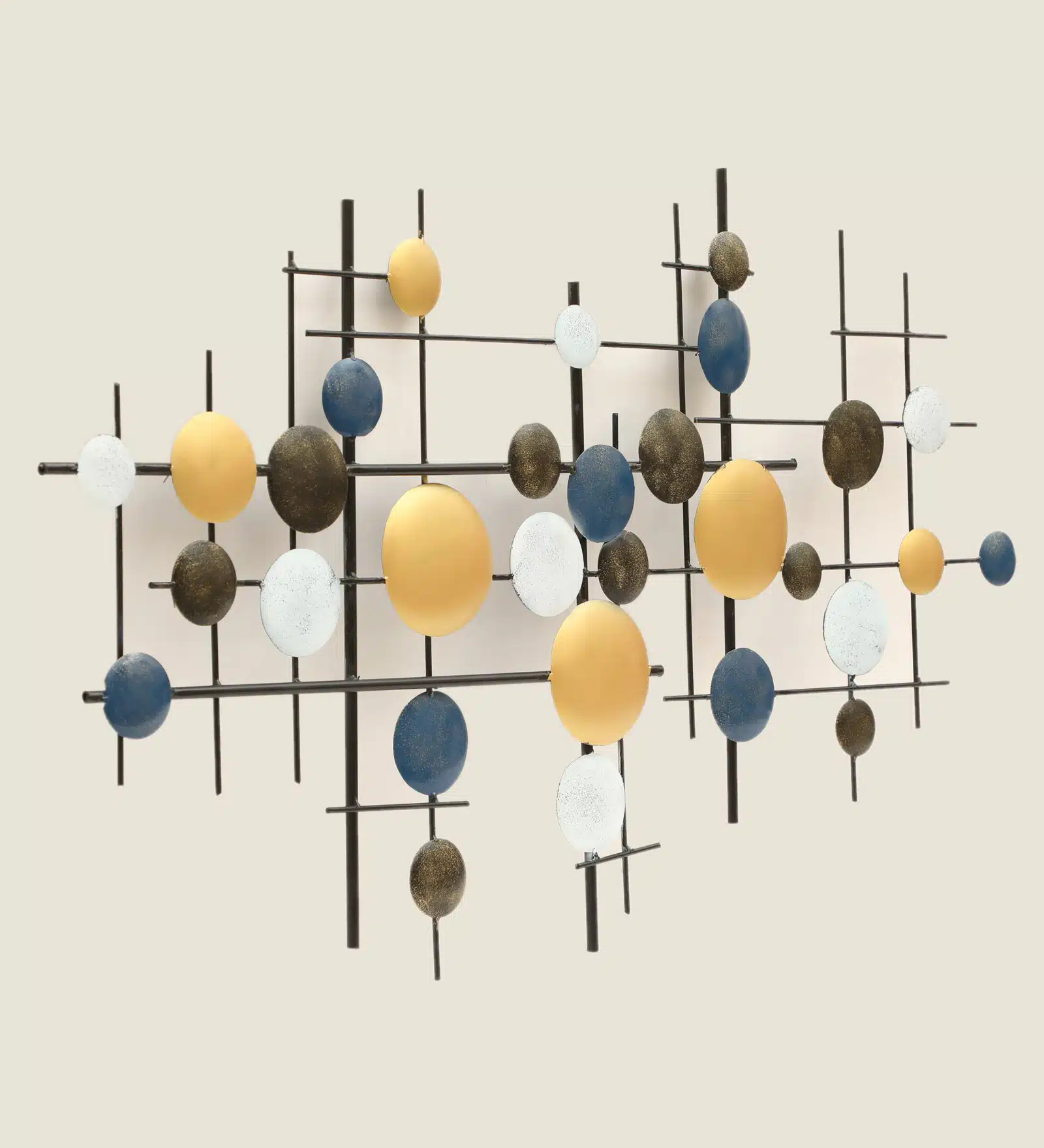 Circle Wall Decor – Zuri Abstract Metal Wall Art - Image 2