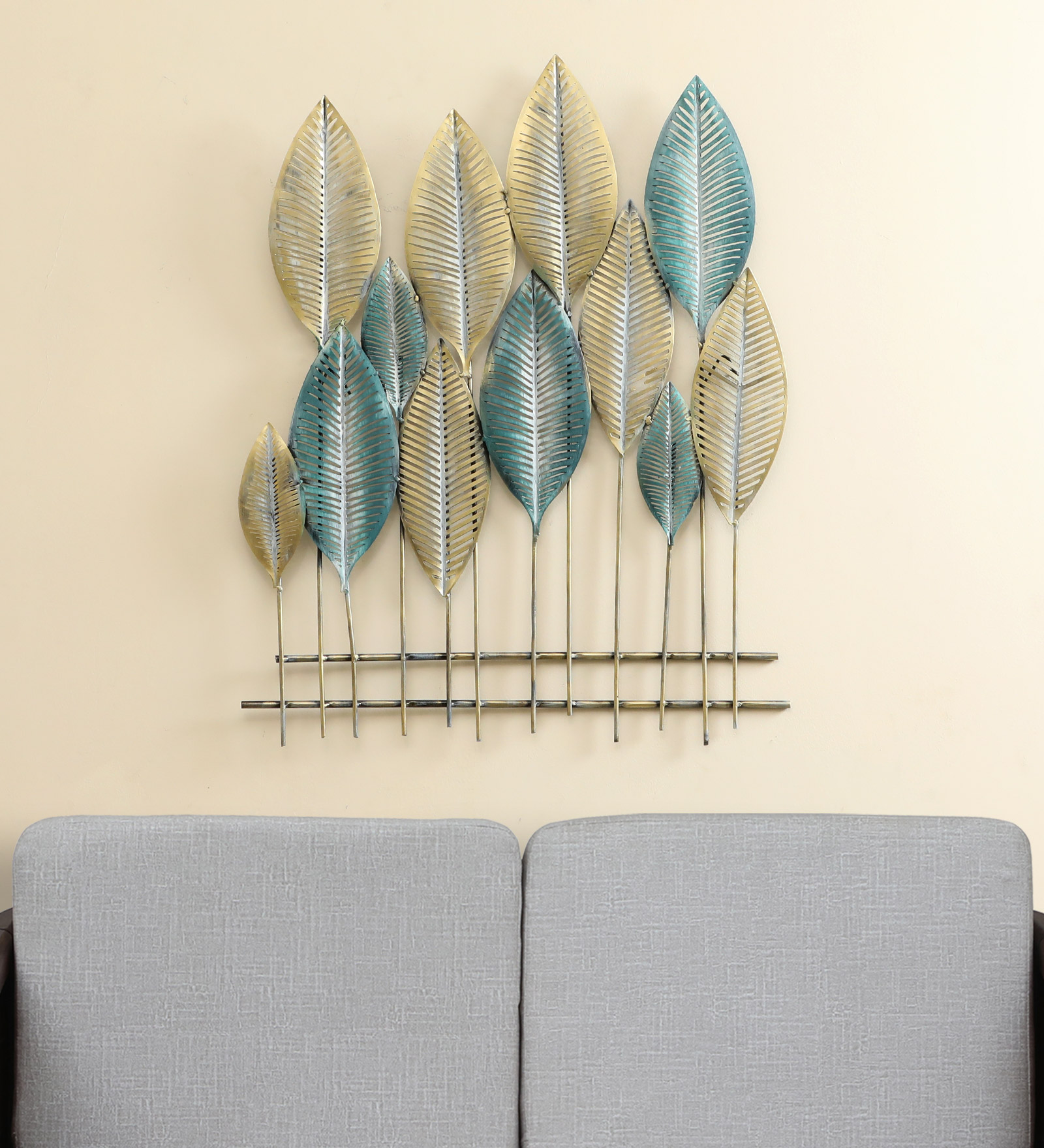 Metal Yara Leaves Wall Decor