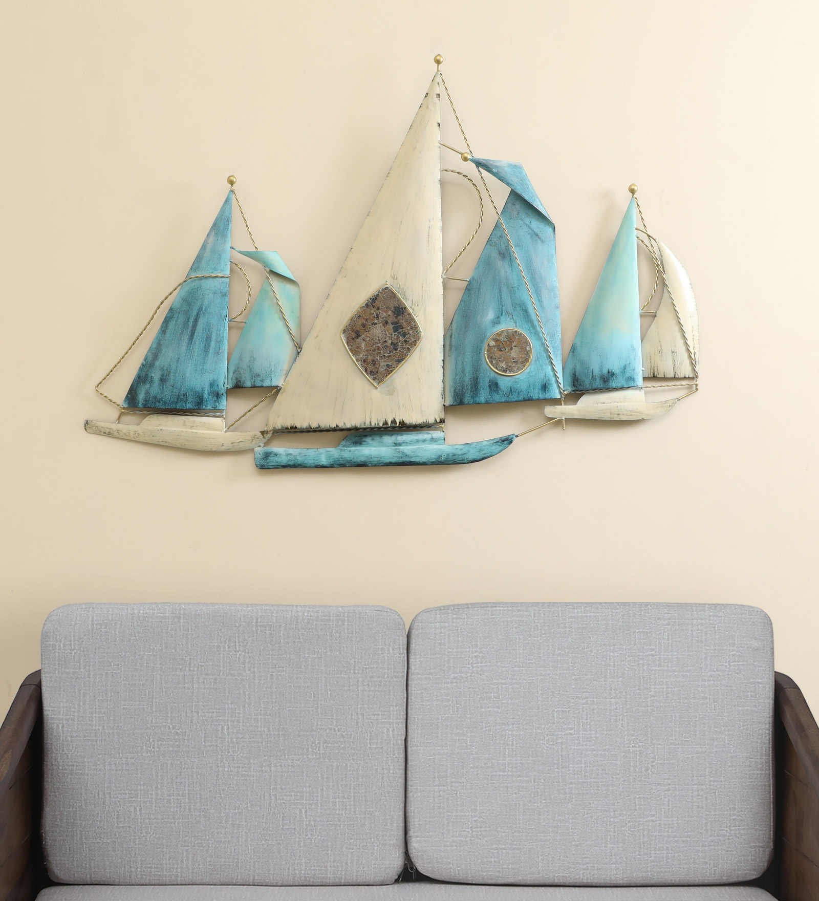 Metal Nova Boat Wall Decor