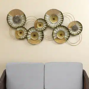 Iha Round Wall Decor – Abstract Metal Wall Art