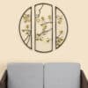 Black and Gold Ginko Wall Decor - Kyleen 3 Leaf Metal Art