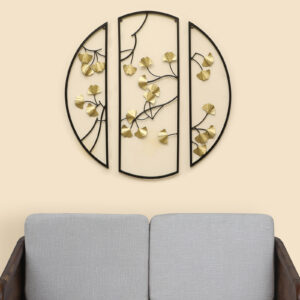 Black & Gold Kyleen Ginko 3 Wall Decor
